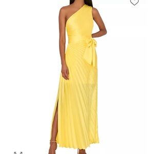Elegant Yellow Milly One-Shoulder Dress